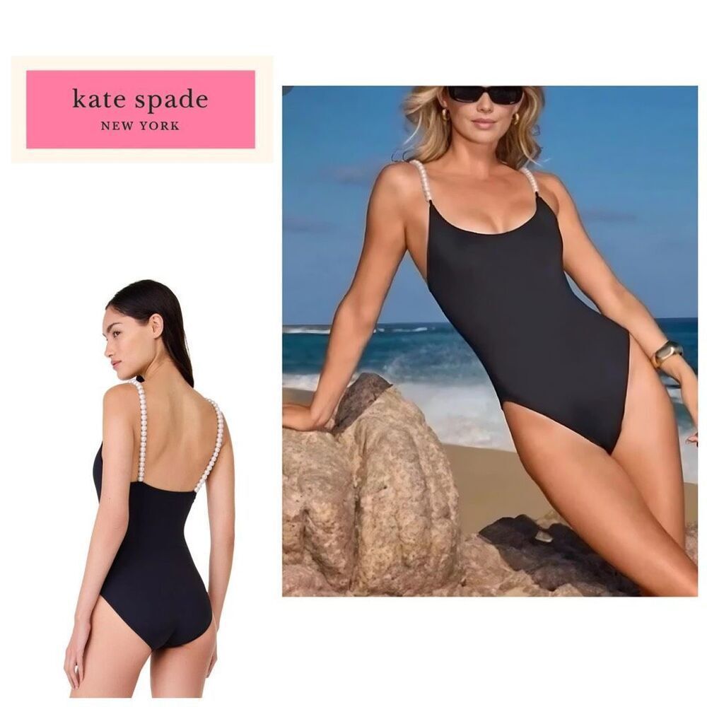 New. Kate Spade Pearl Strap swimsuit. XL. Retails $178
